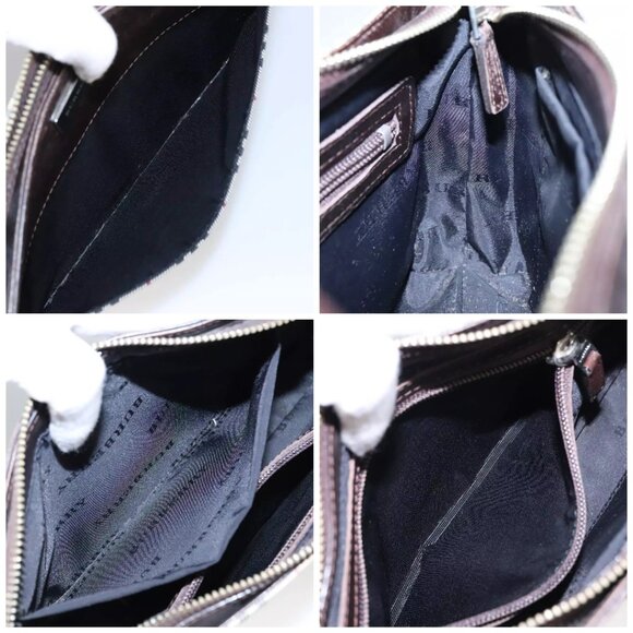 BURBERRY Nova Check Shoulder Bag Canvas Beige Authentic - Picture 15 of 16